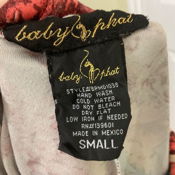 Y2K Baby Phat logo break away snap side jogger pants Women S drawstring waist - Picture 10 of 10